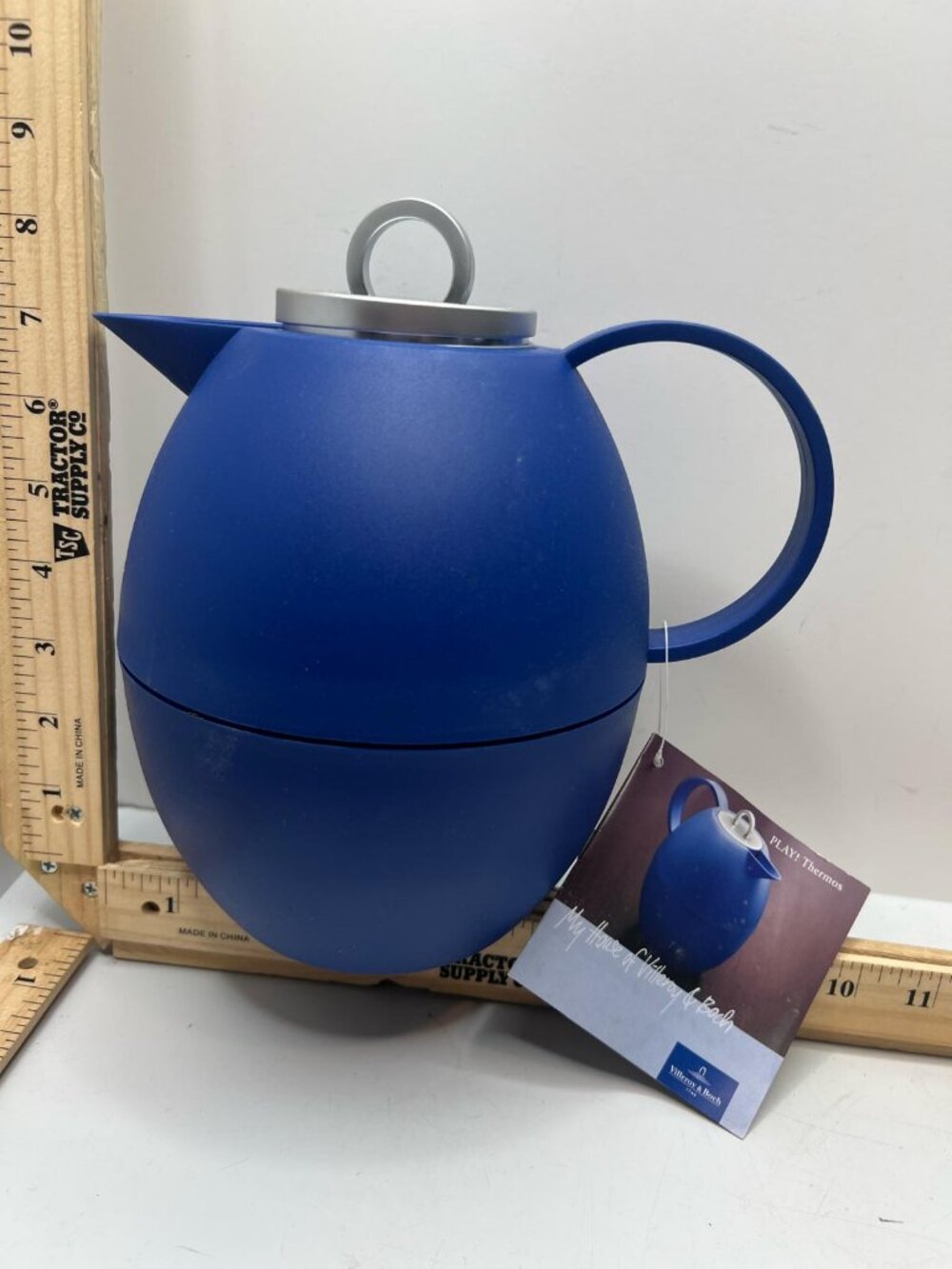 Villeroy & Boch Vintage 80s Play Post Modern Thermos Bright Blue Carafe Fuchsia
